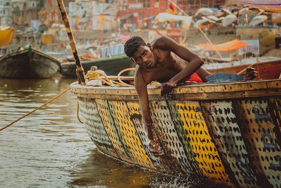 Barche sul Gange a Varanasi