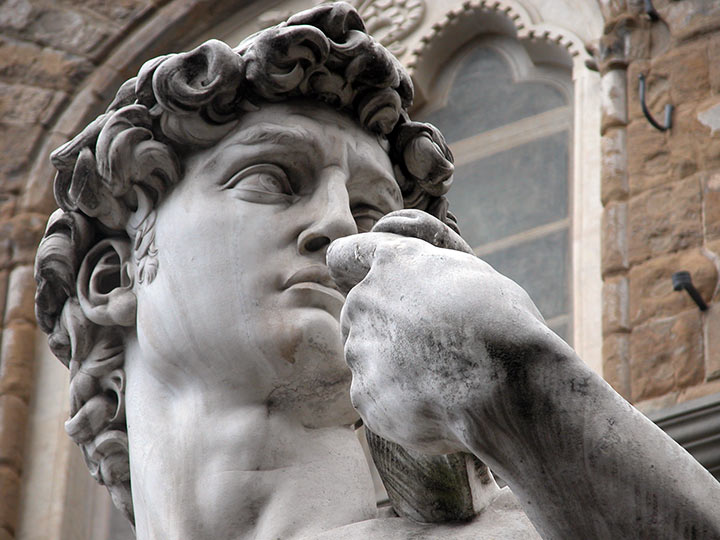David di Michelangelo in Piazza della Signoria